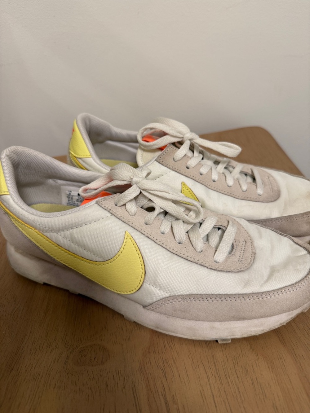 Nike Cream and Yellow Retro Runner Sneakers